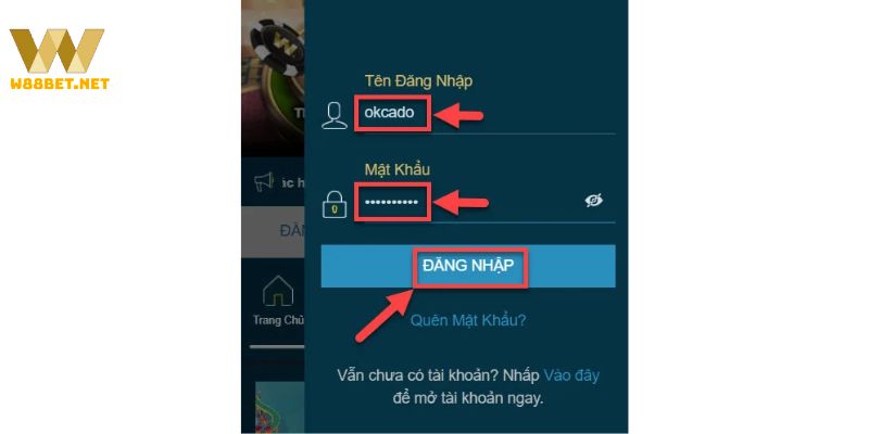 Cách thức login hệ thống W88 trên ứng dụng