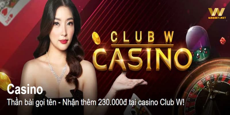 Sảnh Casino W88 đẳng cấp quốc tế trả thưởng xanh chín 